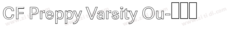 CF Preppy Varsity Ou字体转换